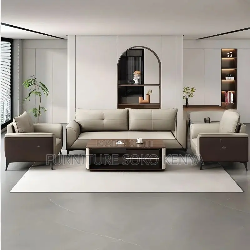 Lounge Set : Modern 5-Seater Office Lounge Sofa Set