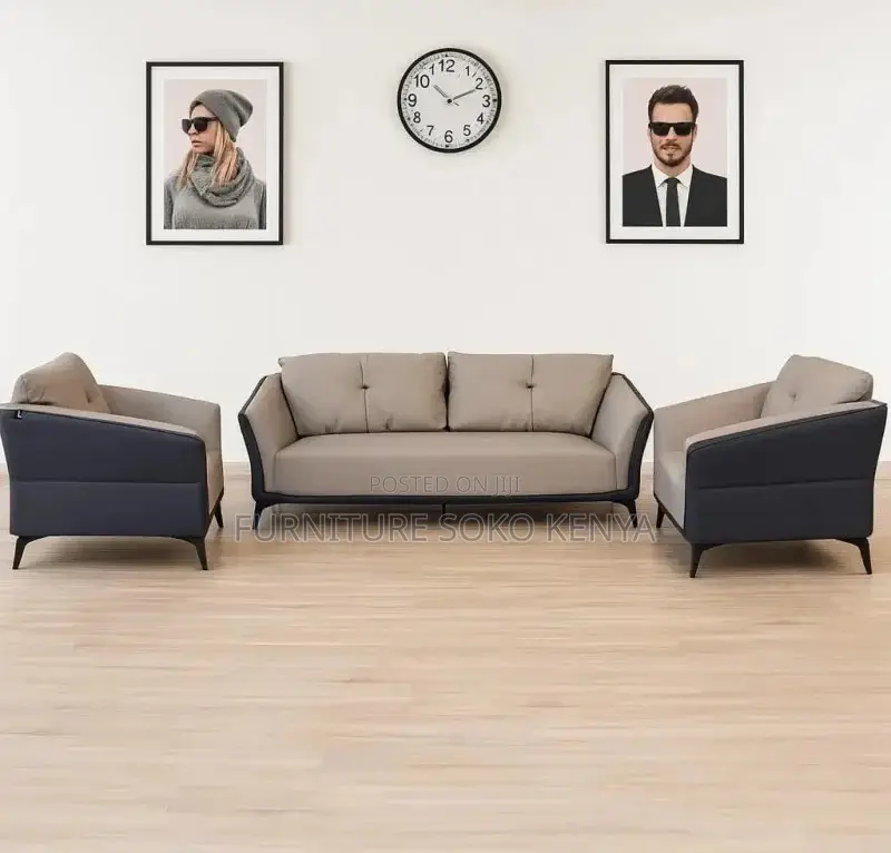 Lounge Set : Modern 5-Seater Office Lounge Sofa Set
