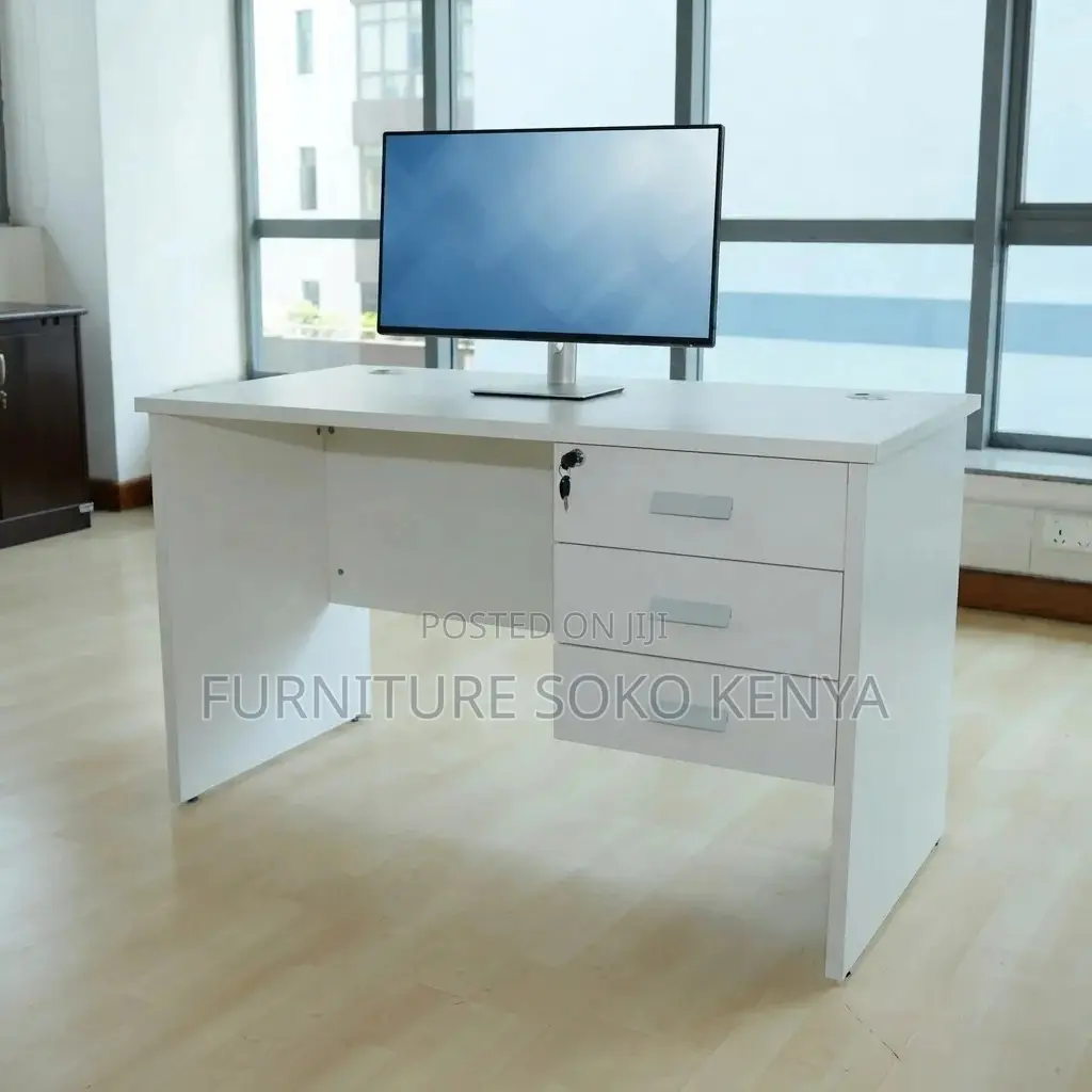 Study Desk : 0.9M White Office & Study Desk