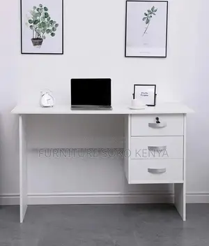 Study Desk : 0.9M White Office & Study Desk