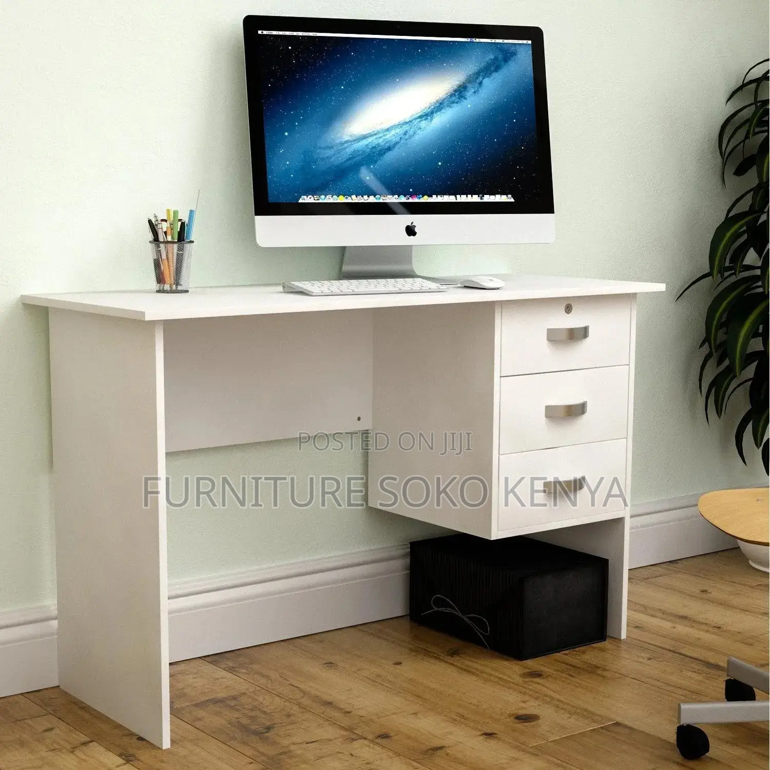 Study Desk : 0.9M White Office & Study Desk