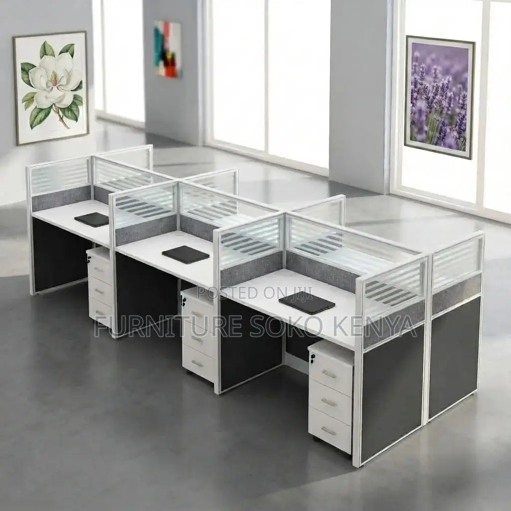 Office Cubicle : 6-Way Modular Office Workstation
