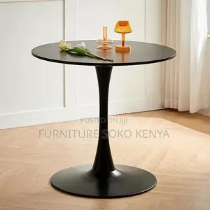 Dining Table : Modern Black Tulip Pedestal Dining Table