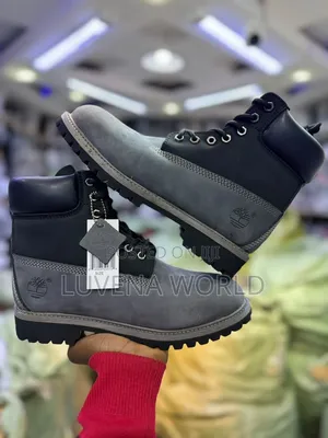 Grey Black Timberland Boots