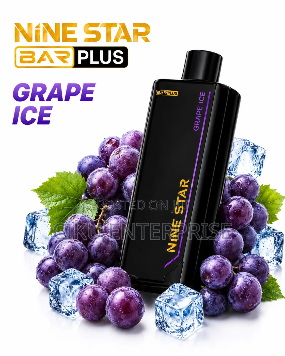 Nine Star Grape Ice Kit Disposable Vape Smooth 20,000 Puffs