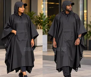 Unisex Adult Rain Coat Poncho With Cap Now Available