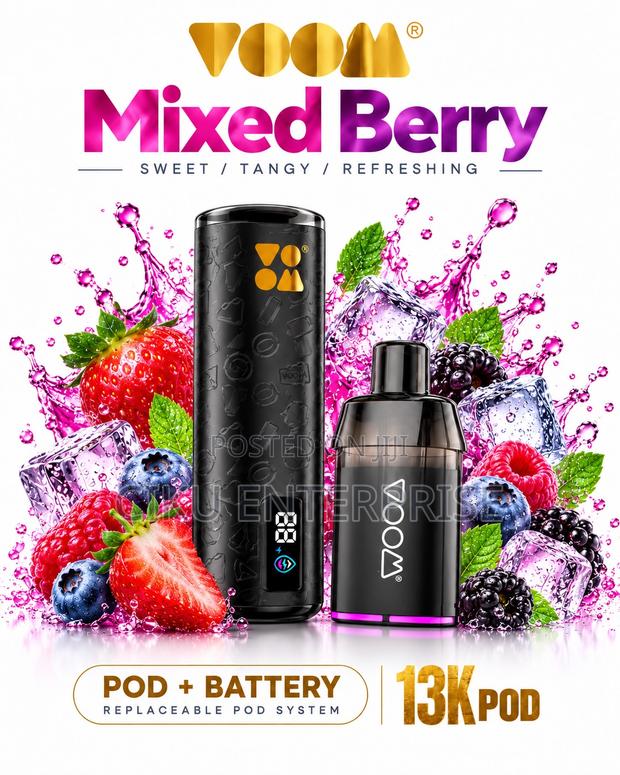 Voom Aura Mixed Berry Vape Kit Disposable 13000 Puffs