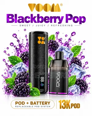 Voom Aura BlackBerry Pop Vape Kit Disposable 13000 Puffs