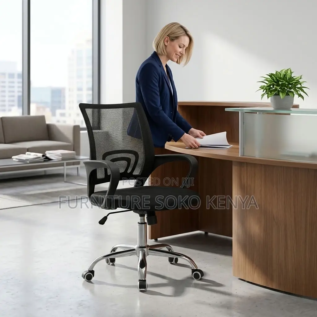 Task Chair : Mid-Back Clerical Mesh Office Chair