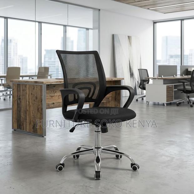 Task Chair : Mid-Back Clerical Mesh Office Chair - thumbnail 8