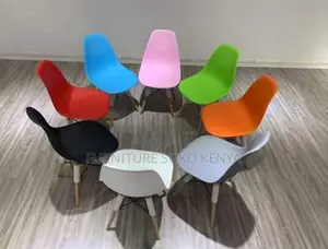 Dining Seat : Multi-Colored Plastic Eames-Style Dining Chairs