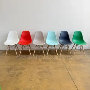 Dining Seat : Multi-Colored Plastic Eames-Style Dining Chairs