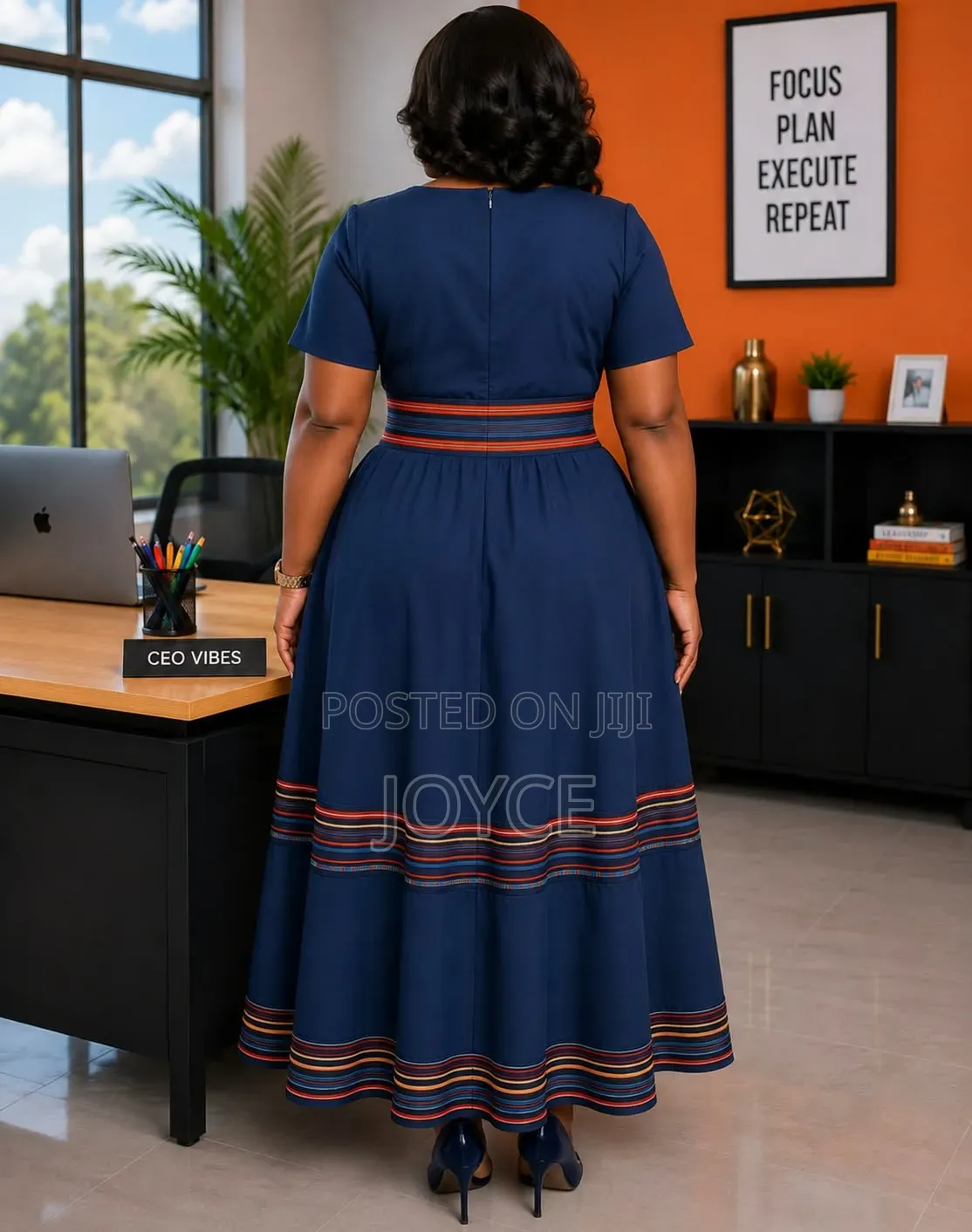 Elegant Khaki Maxi Dress