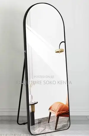 Mirror : Full-Length Dressing Mirror With Metallic Frame