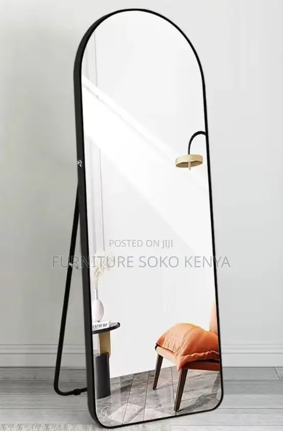 Mirror : Full-Length Dressing Mirror With Metallic Frame