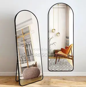 Mirror : Full-Length Dressing Mirror With Metallic Frame