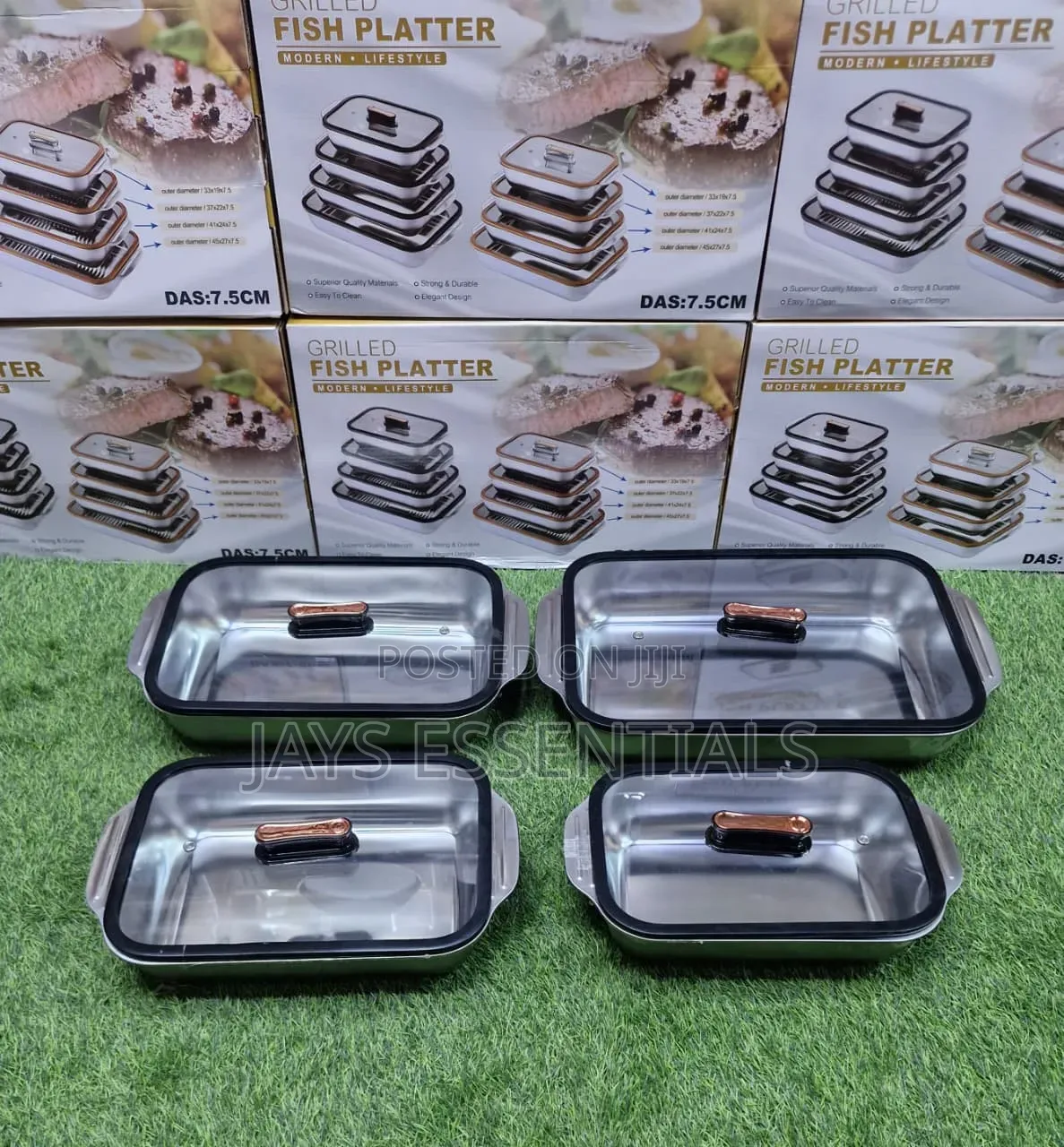 4pc Stainless Steel Serving Bowls With Glass Lids