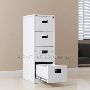 Office Cabinet : Heavy-Duty Cold-Rolled Steel 4-Drawer Cabinet
