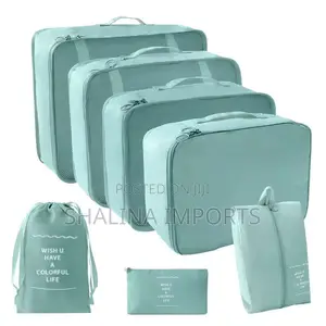 7pcs Luggage Travel Suitcase Organizers Colours: Green