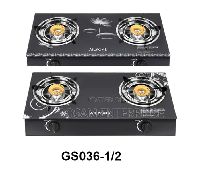 Ailyons 2 Burner Glass GS036-1/2