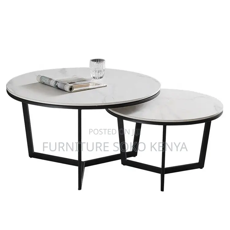 Coffee Table : Modern Round Nesting Coffee Table Set