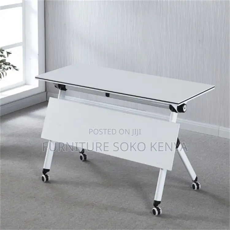 Office Desk : Flip Movable Foldable Training Table