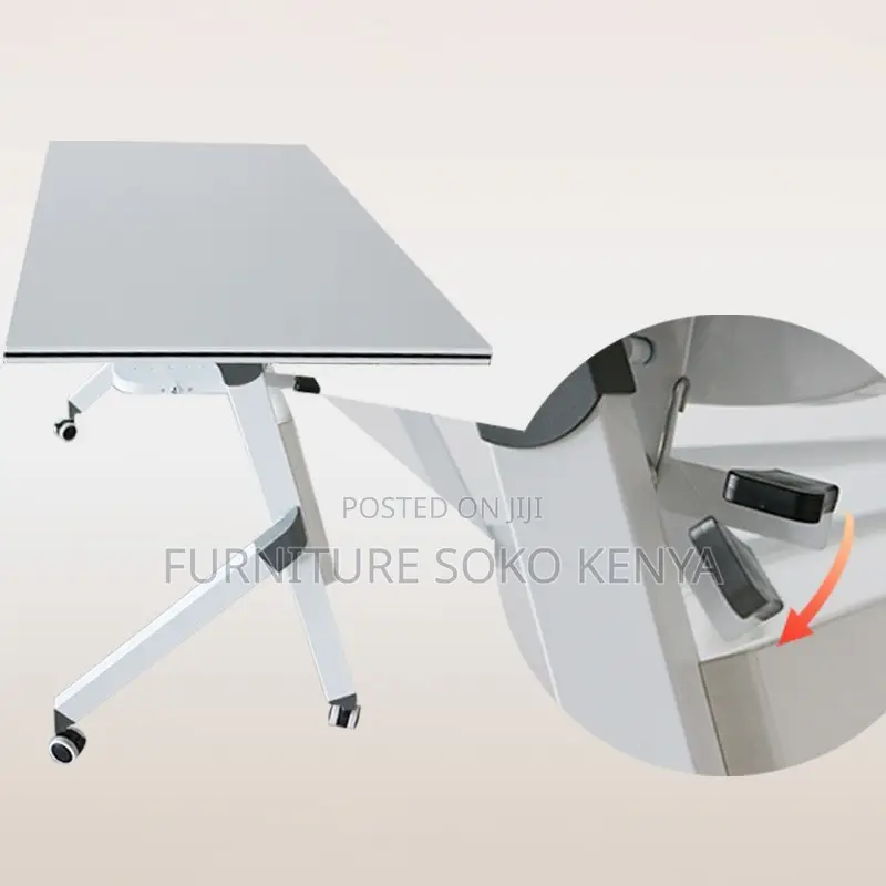 Office Desk : Flip Movable Foldable Training Table