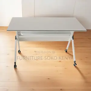 Office Desk : Flip Movable Foldable Training Table