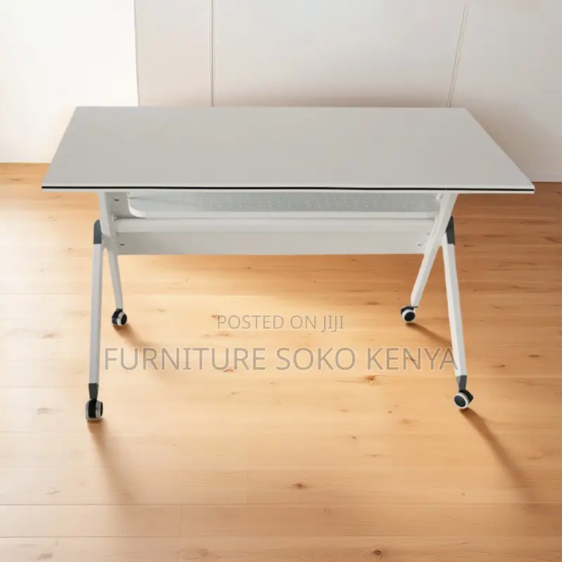 Office Desk : Flip Movable Foldable Training Table