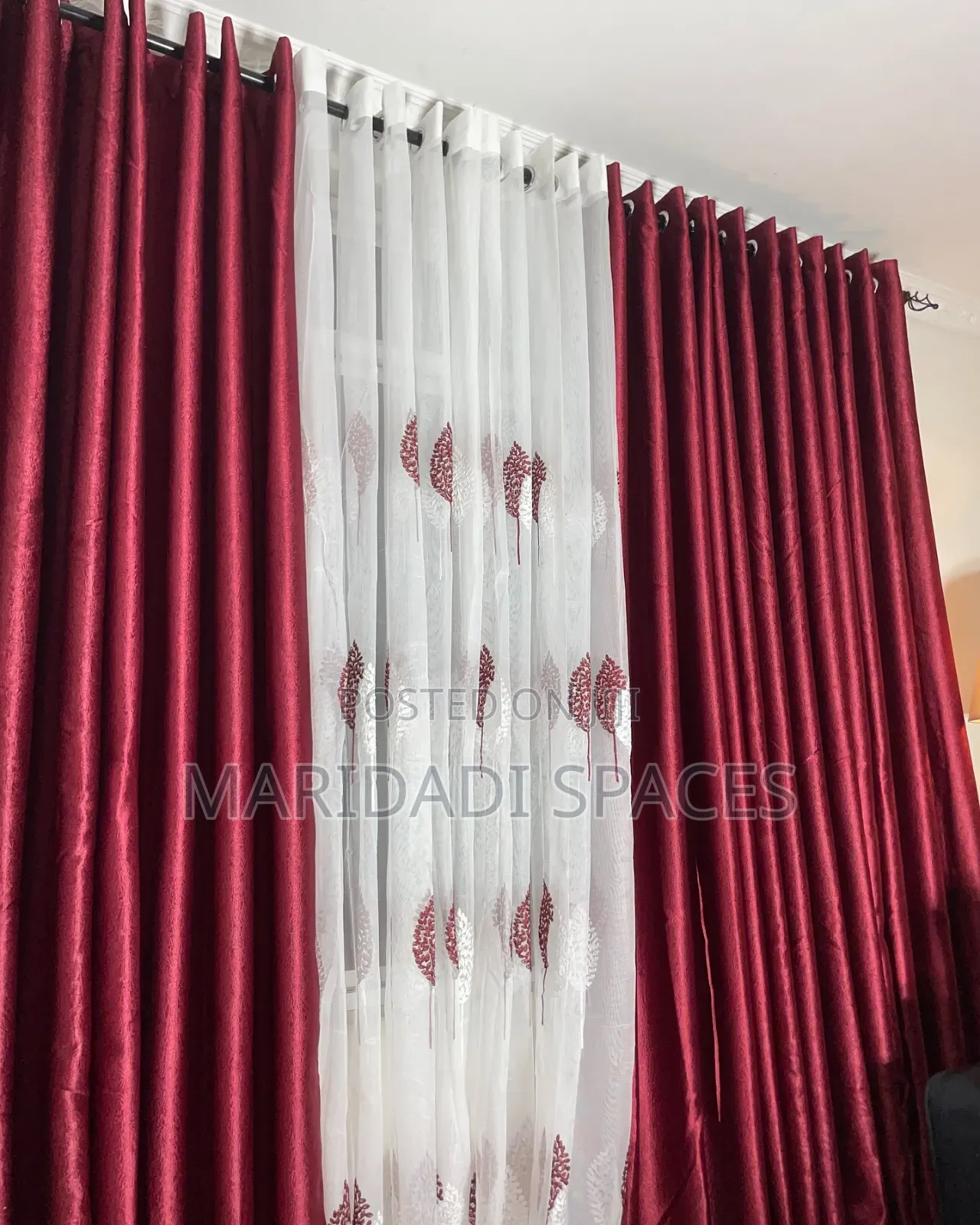 Maroon Curtains for Your Living Room