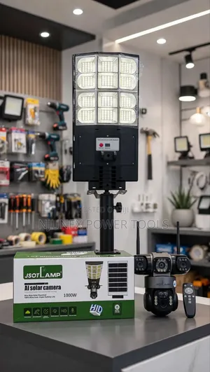 JSOT Lamp 1000W AI Solar Camera With Street Light