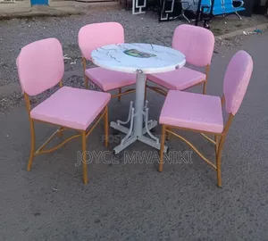 Restaurant Set Pink With Branded Marble Table