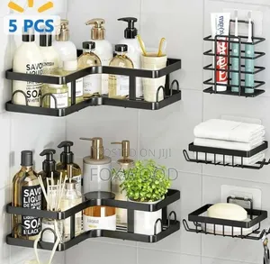 5-Piece/5-in-1 Multipurpose Corner Shower Caddy Set