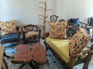 Rustic Wood Sofa Set