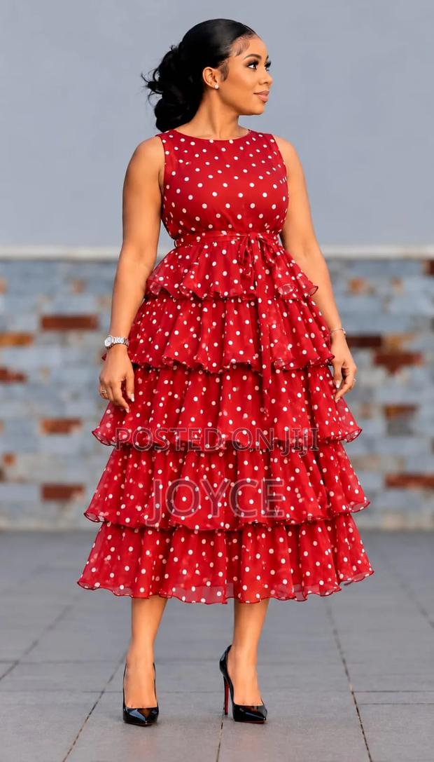 Chiffon Dotted, Beautifully Layered Dress