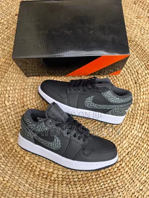 Air Jordan 1 Low Black Elephant