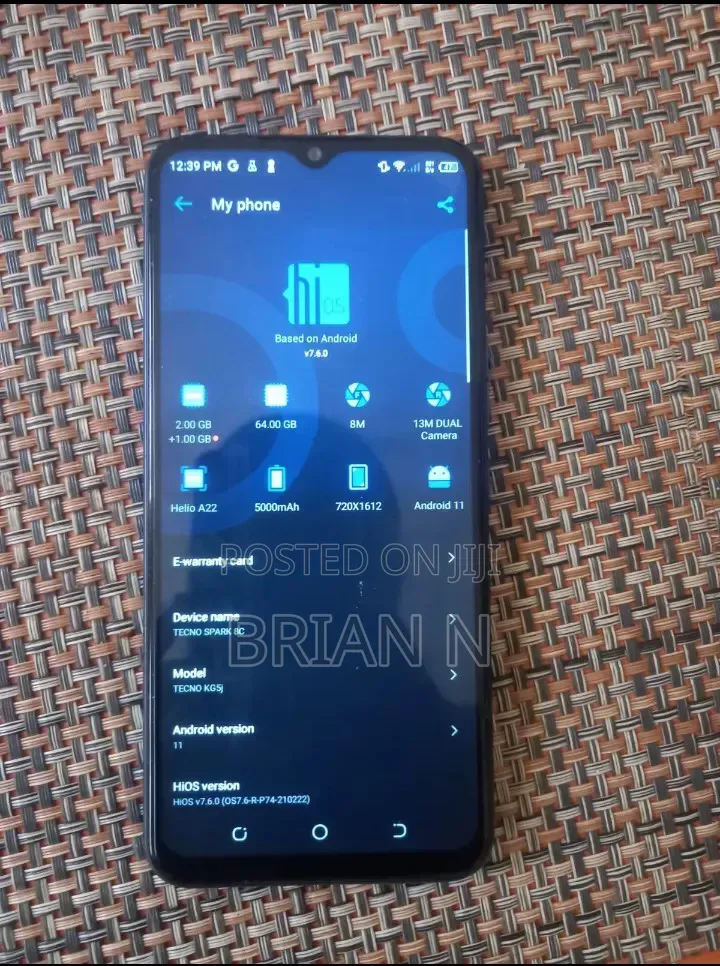 Tecno Spark 8C 64 GB Blue