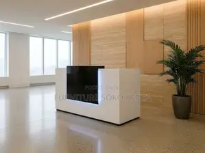 Reception Desk; 160cm White Reception Area Modern Desks