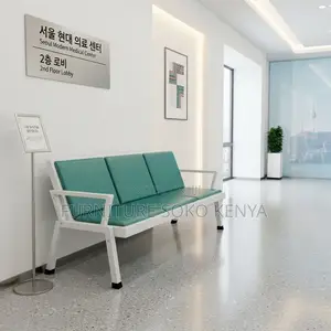 Office Bench; Leather Reception 3 Seater Office Bench