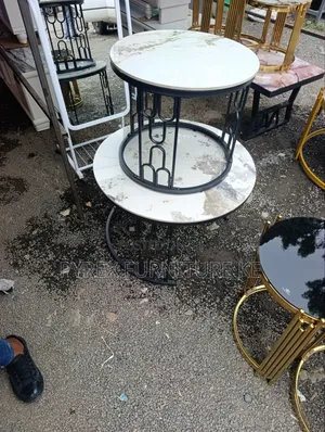 White & Black Nesting Stool Set