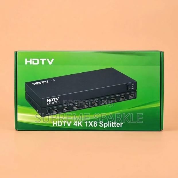4K 1x8 HDMI Splitter 1 Input 8 Output Distribution Hub - main view