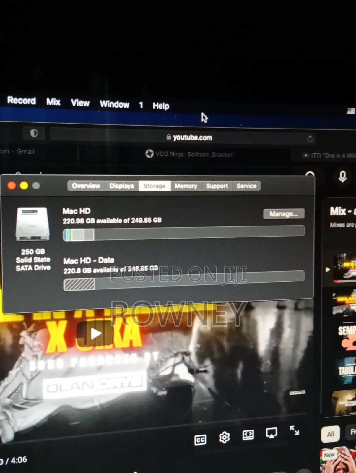 Laptop Apple MacBook 2012 4GB Intel Core i5 SSD 256GB