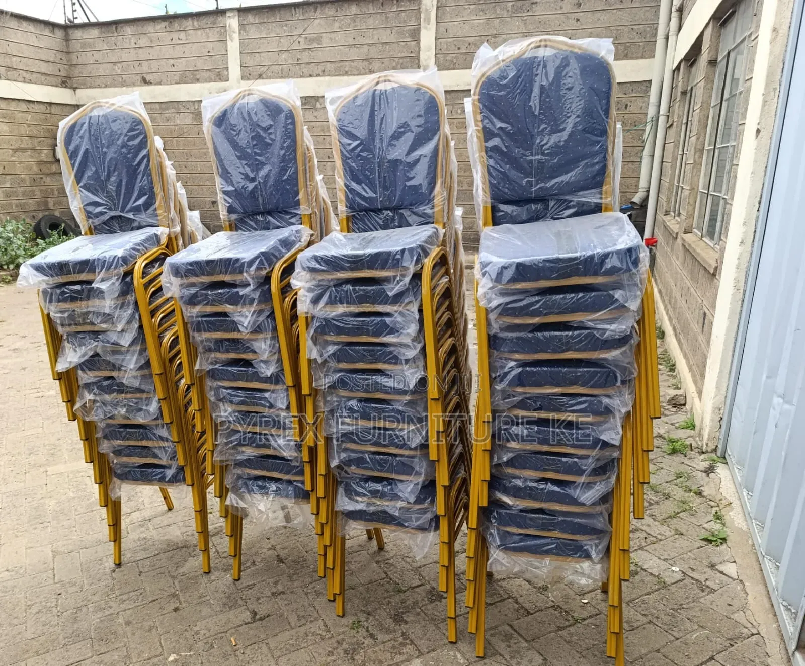 Blue Banquet Chair