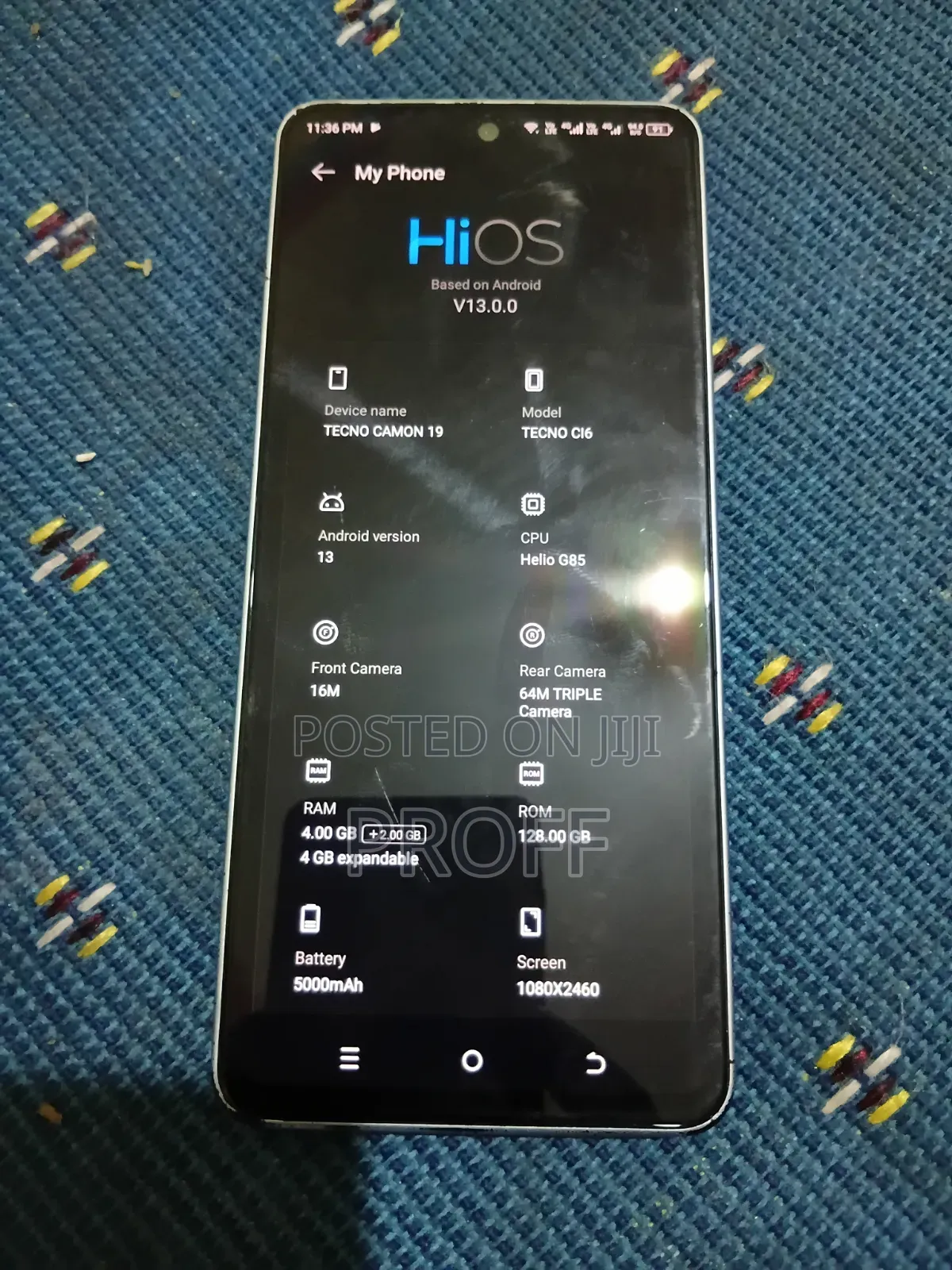 Tecno Camon 19 128 GB Blue
