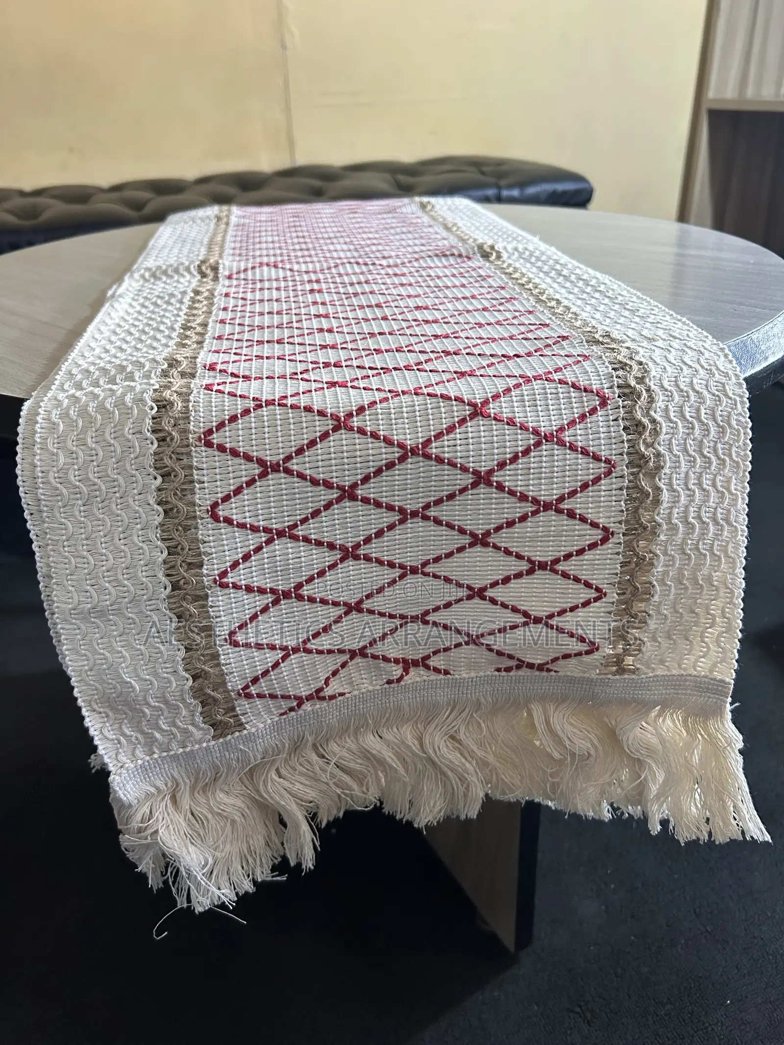 Table Runner (Red Criss-Cross)