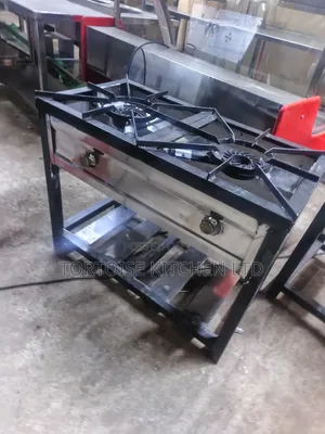 Mild Steel Commercial 2 Gas Burner Size 90cm by 60cm by 80cm