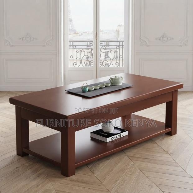 Coffee Table; Classy Mahogany Coffee Table for Executives - thumbnail 4