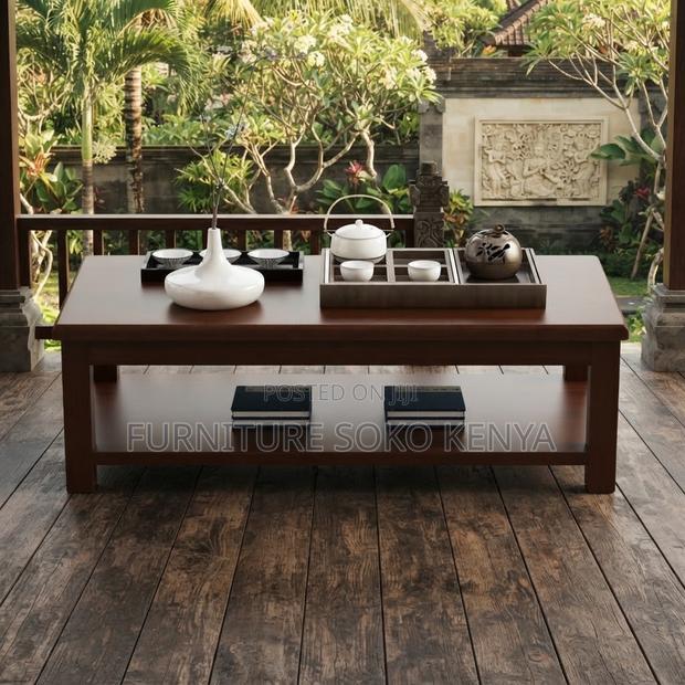 Coffee Table; Classy Mahogany Coffee Table for Executives - thumbnail 6