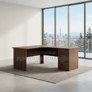 Office Desk; 140cm Customized Curved Computer Desk(Brown)