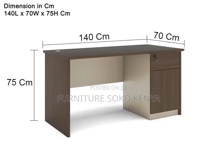 Office Desk; Modern 140cm Desk – Style Spacious Profession Workstation
